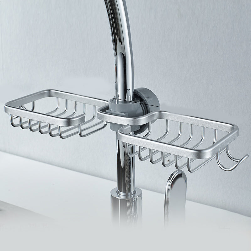 Kalsten | Soporte para Champú y Jabón – Aluminio Inoxidable – Plata o Negro – Sin Taladrar