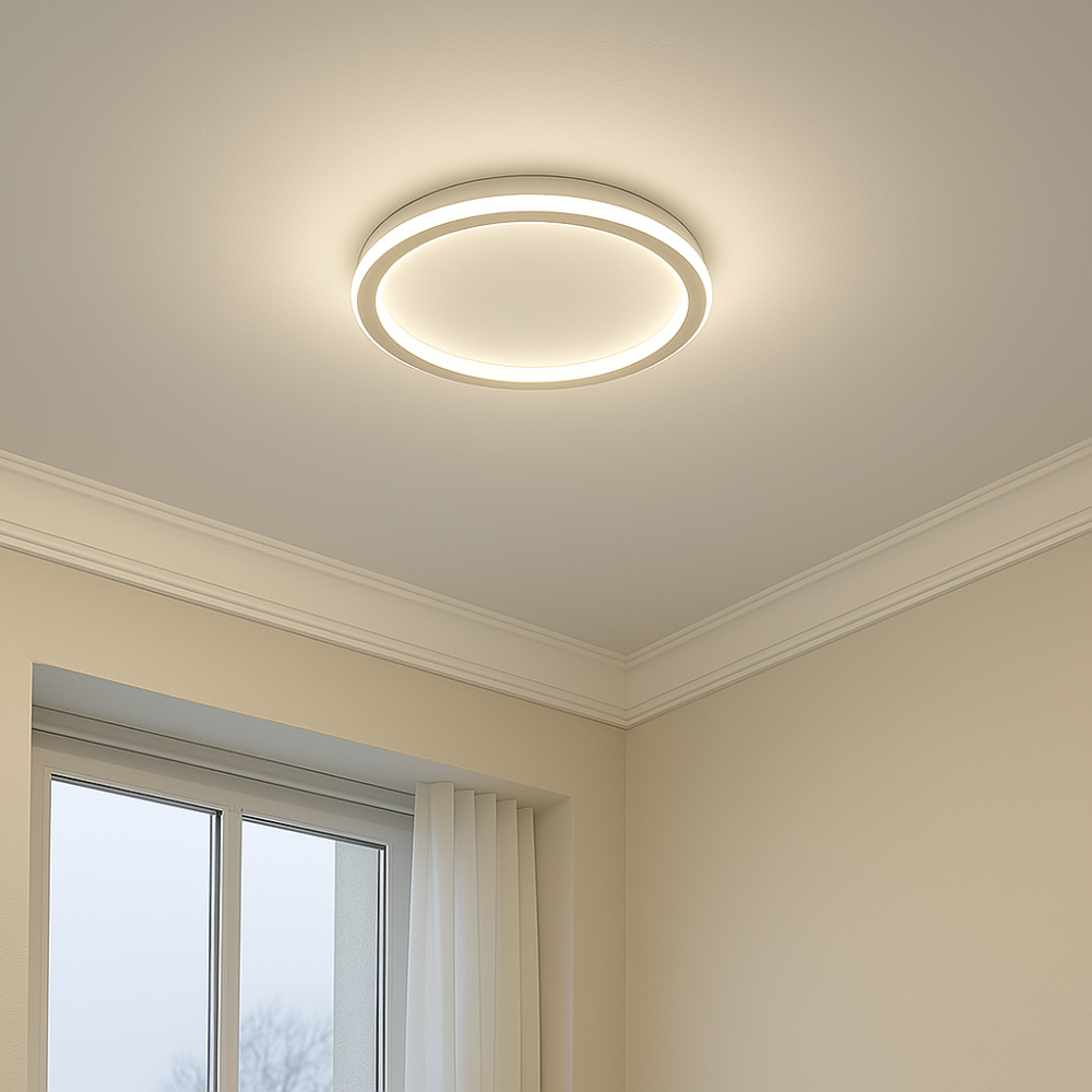 Lámpara de techo LED escandinava – Moderna, regulable y elegante para salón, comedor y pasillo