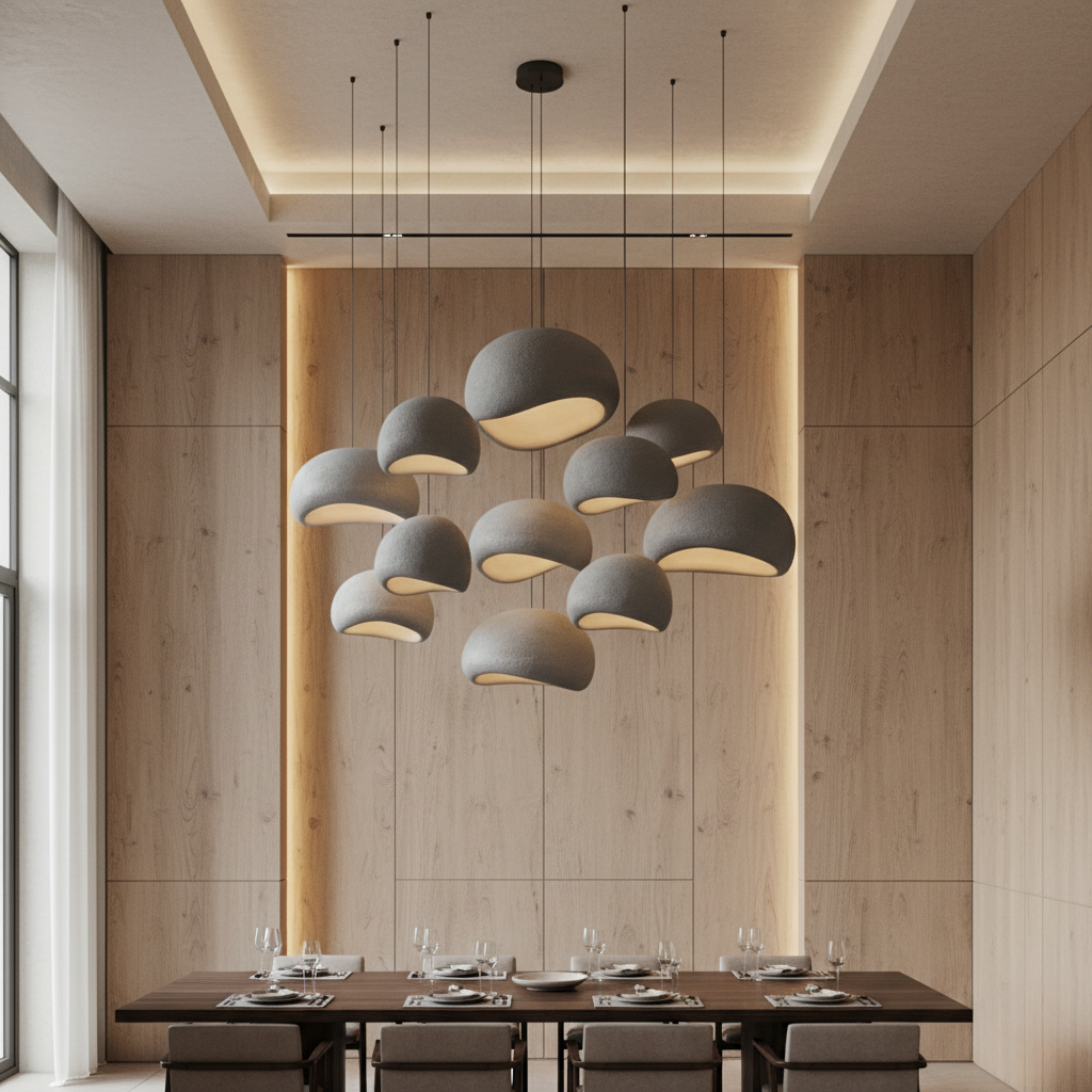 Galet Air - Lámpara Colgante Escultural Orgánica para Iluminación Ambiental