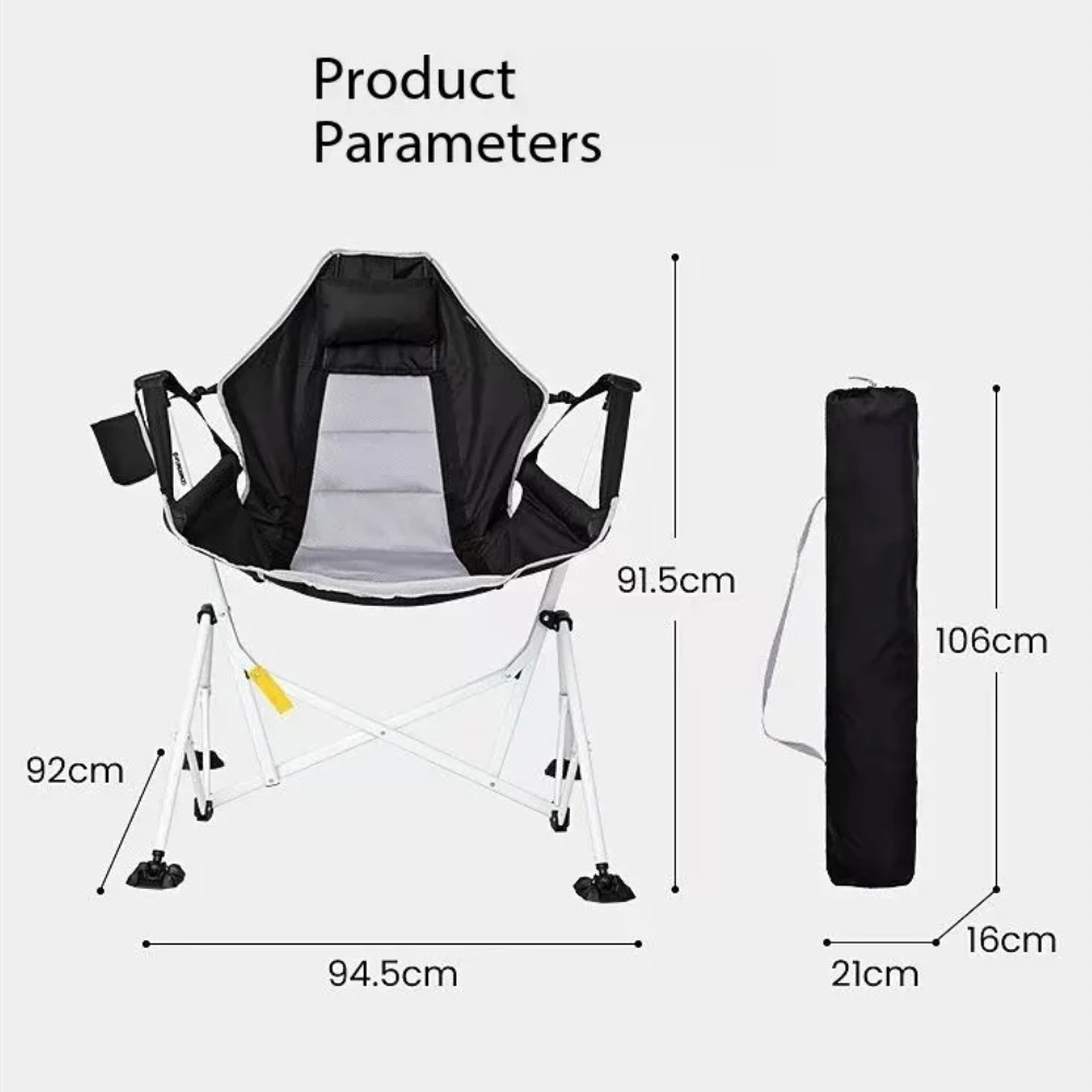 Silla de Camping Plegable Moderna Minimalista con Descansabrazos para Uso Exterior