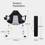 Silla de Camping Plegable Moderna Minimalista con Descansabrazos para Uso Exterior