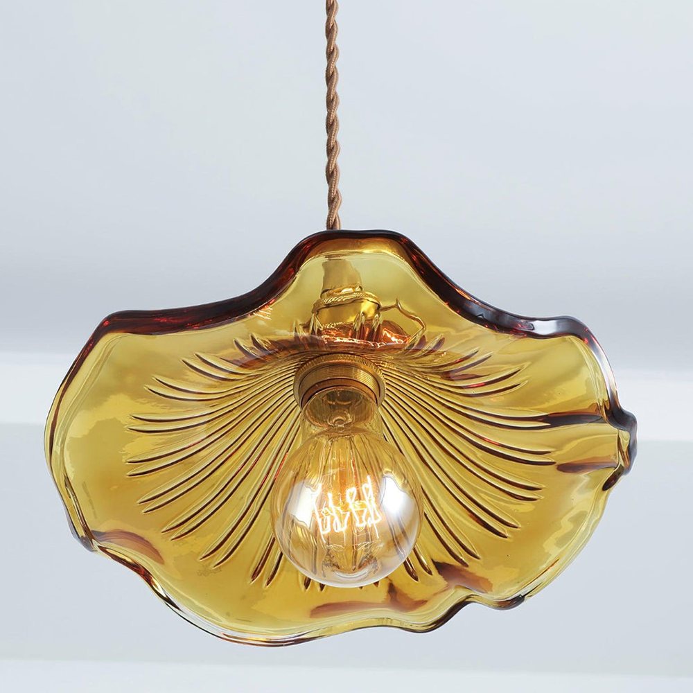 Lámpara colgante decorativa | Vidrio | Forma de flor