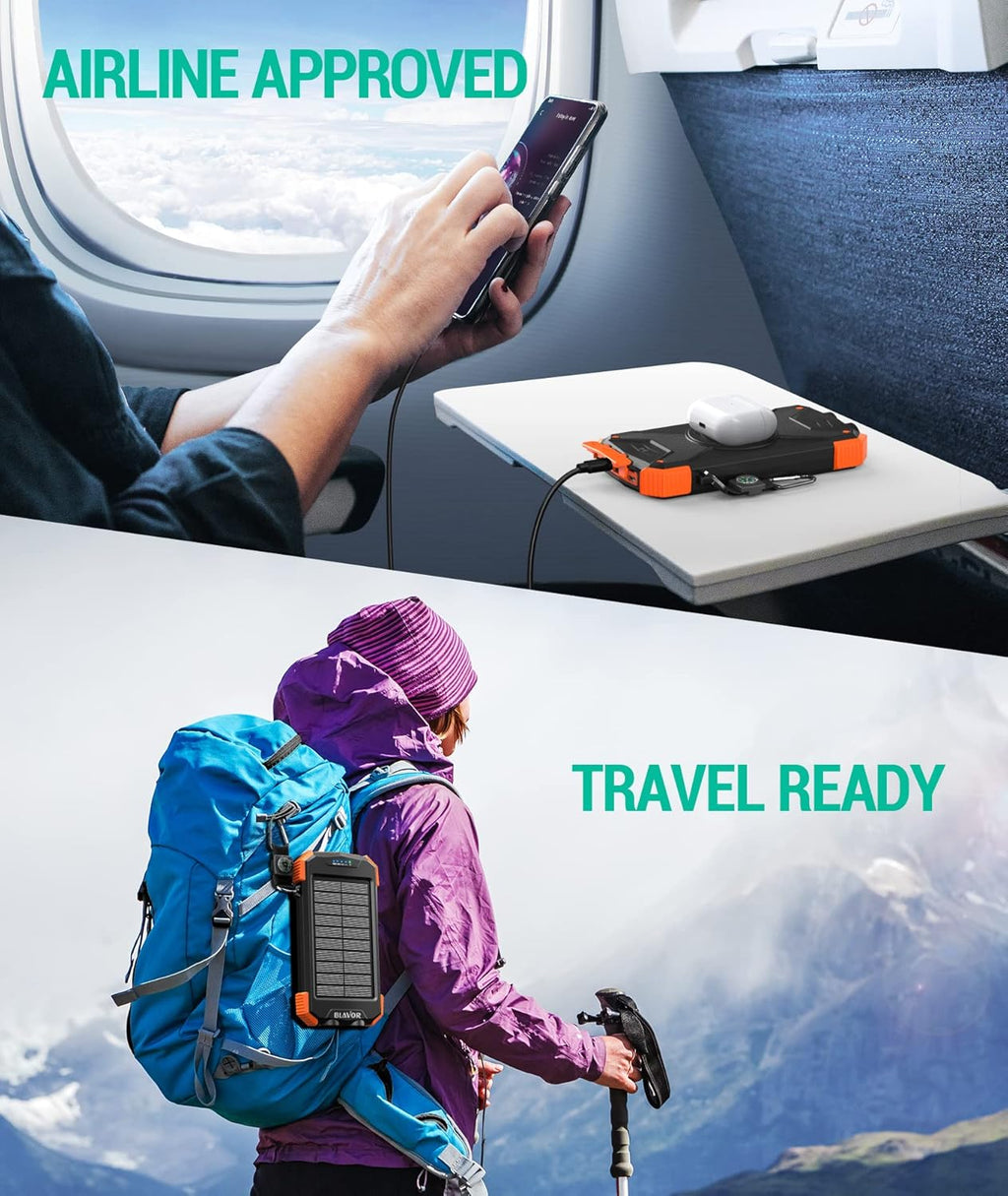 Rivanta Solar-Powerbank Batería de Emergencia IPX4 | Kalsten