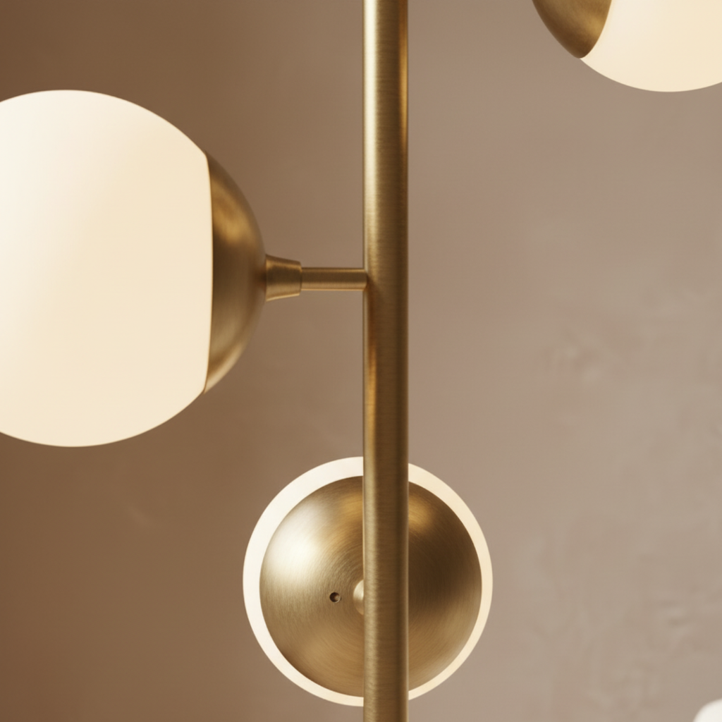 SylvaraTree | Lámpara de Mesa y de Suelo Moderna y Elegante en Dorado para Decoración de Salón