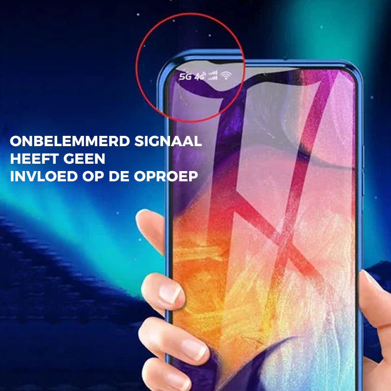 Funda de teléfono doble cara de vidrio templado magnético para Samsung