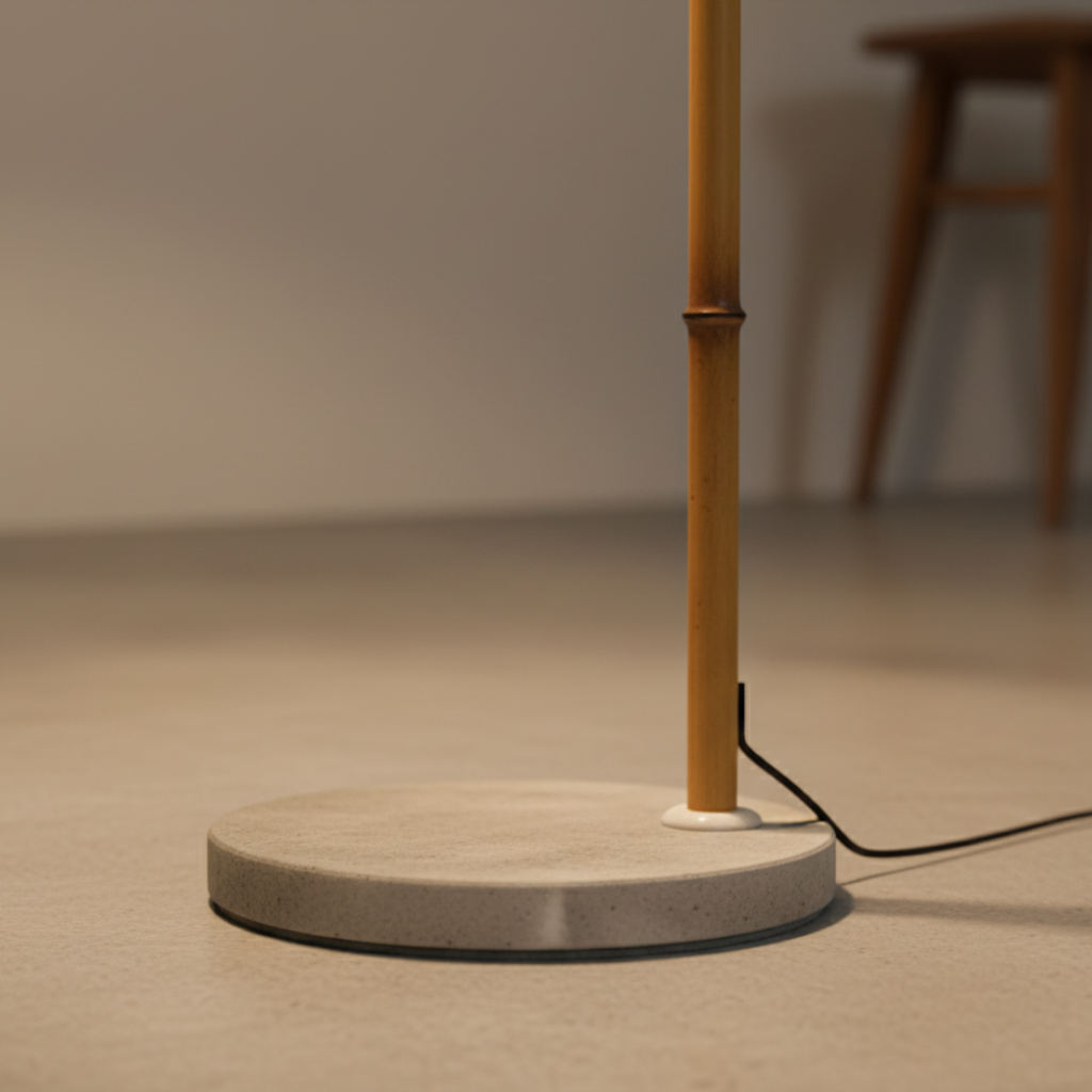 Takumi | Elegante Lámpara de Suelo de Bambú Natural para Decoración de Salón