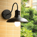 Lámpara de pared exterior curva de hierro impermeable Retro Loft Dome 1 luz | Brehn