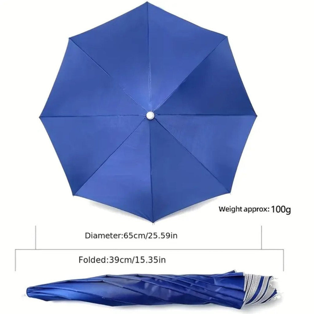 Sombrero Paraguas Bloqueador de UV con Amplio Dosel y Diseño Plegable