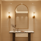 Luz de Pared de Baño Elegante en Oro - Aplique LED Moderno para Decoración de Baños Chic