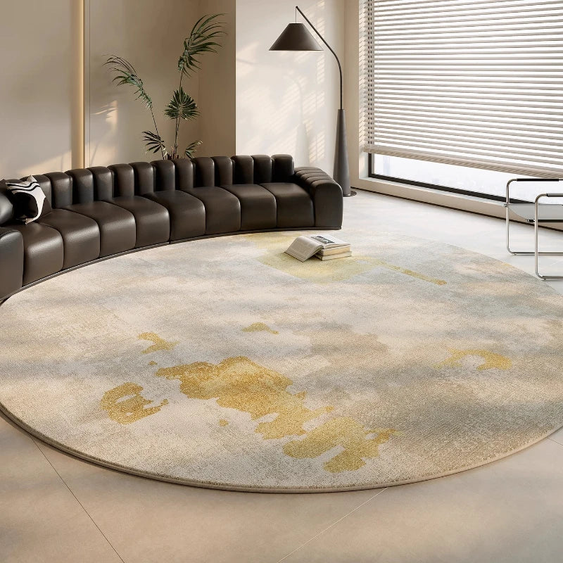 Marcello - Alfombra Redonda de Lujo Estilo Italiano para Sala de Estar