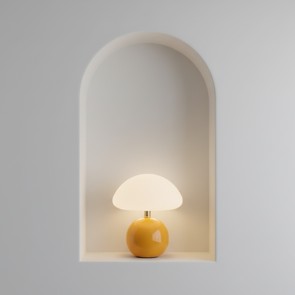MushGlow | Lámpara de Mesa de Hongo Brillante y Juguetona para Dormitorio o Sala de Estar