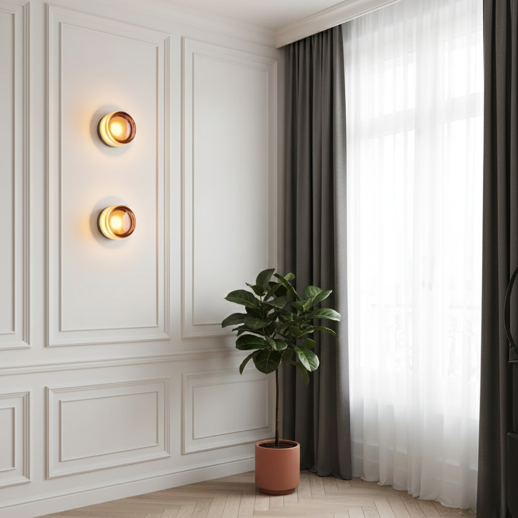 Rondel - Aplique de Pared Moderno con Brillo LED Suavemente Texturizado