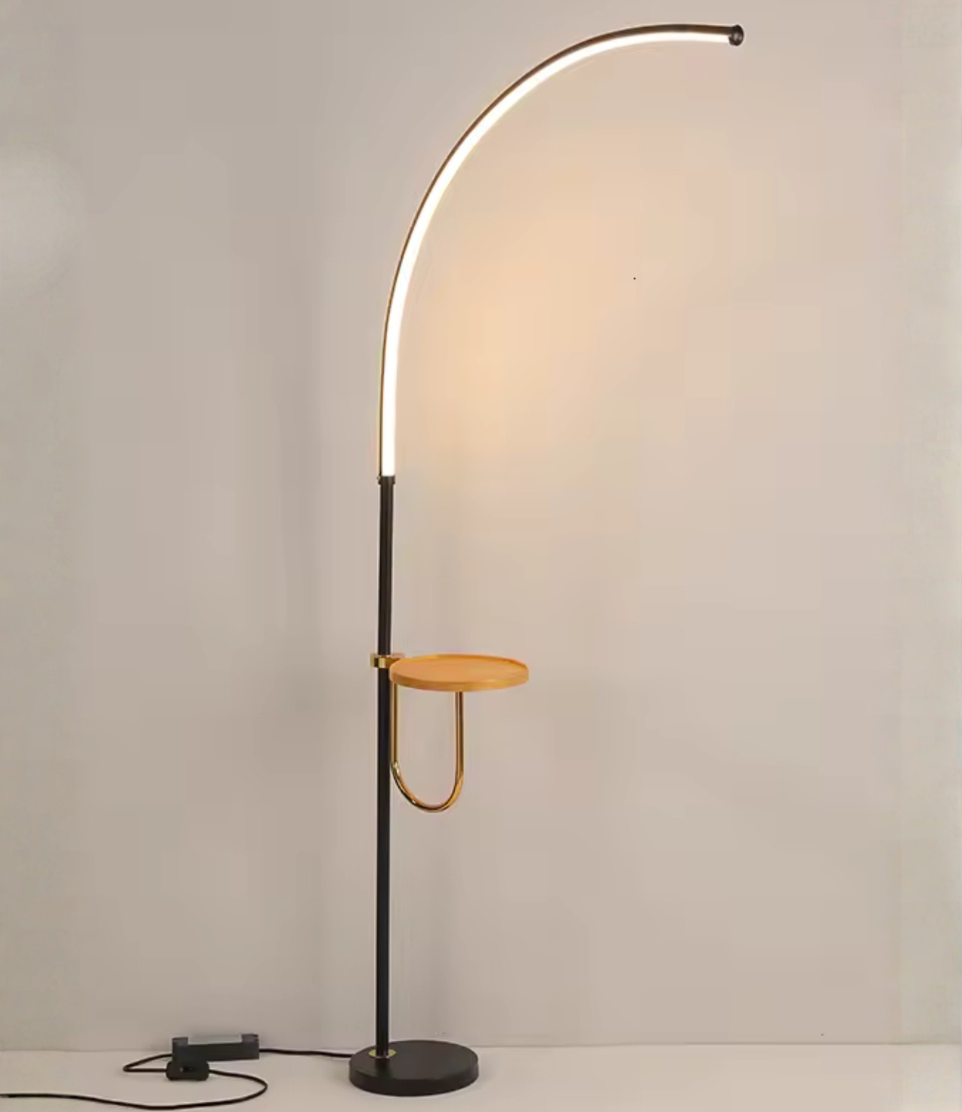 Lámpara de Pie Valeris Arc  | Lámpara de Pie LED Minimalista Moderna para Sala de Estar o Mesita de Noche