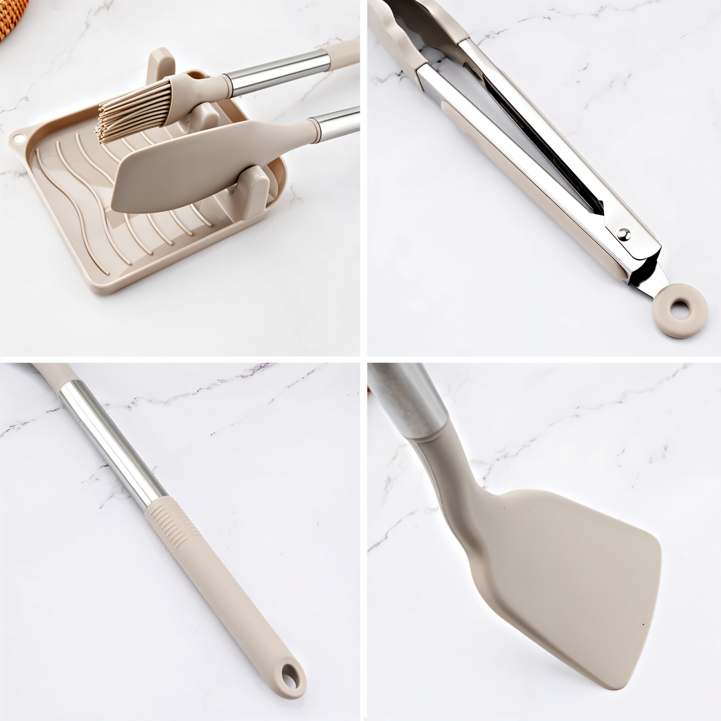 Juego de Utensilios de Cocina de Silicona de 12 Piezas – Culinara Pro