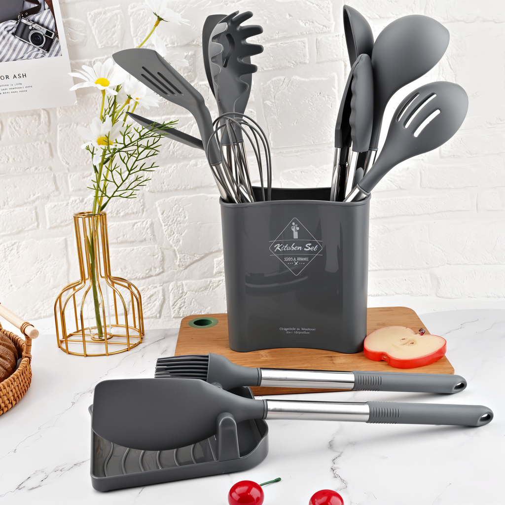 Juego de Utensilios de Cocina de Silicona de 12 Piezas – Culinara Pro