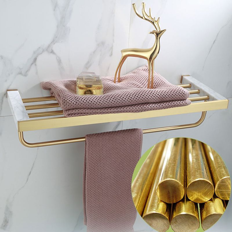 Juego de Accesorios de Baño en Latón Pulido Accesorios de Baño de Mármol