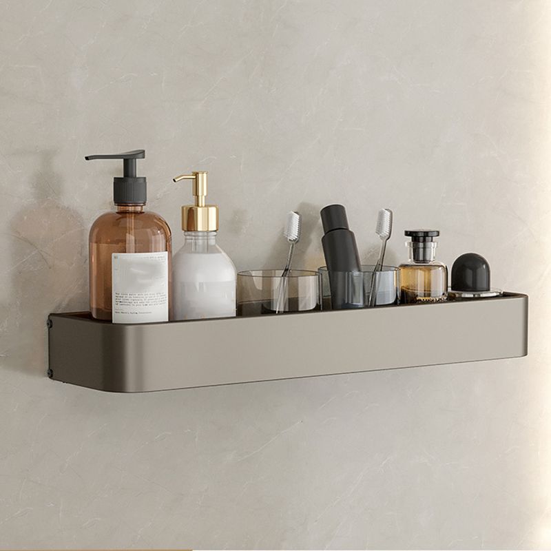 Conjunto de Accesorios de Baño de Aluminio Contemporáneo Estante de Baño Gris
