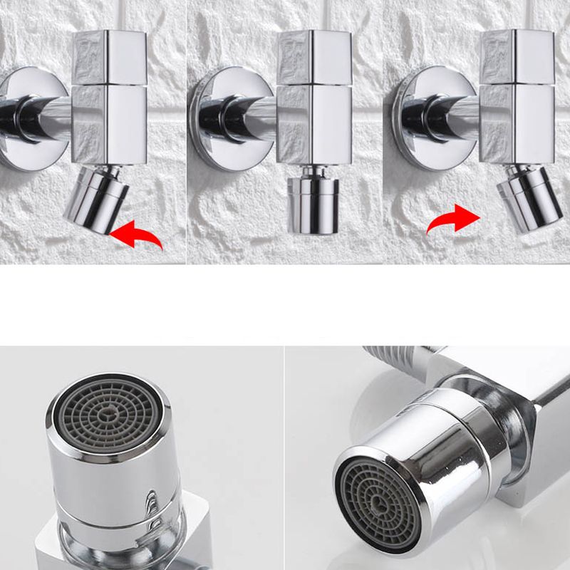 Grifo de baño contemporáneo montado en la pared con pomo de manija, grifo redondo de latón macizo