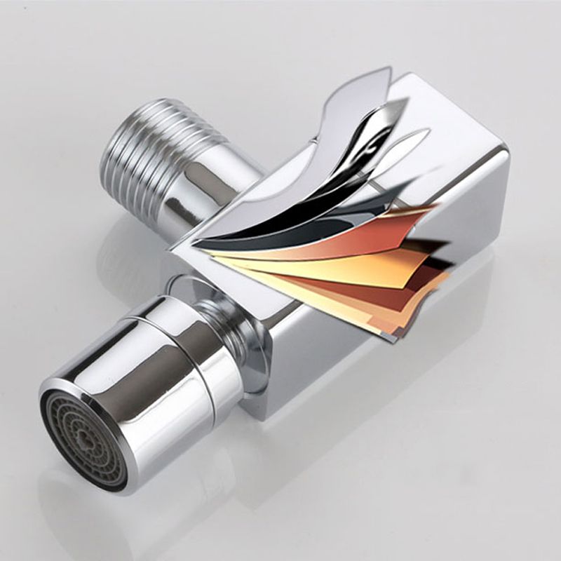 Grifo de baño contemporáneo montado en la pared con pomo de manija, grifo redondo de latón macizo