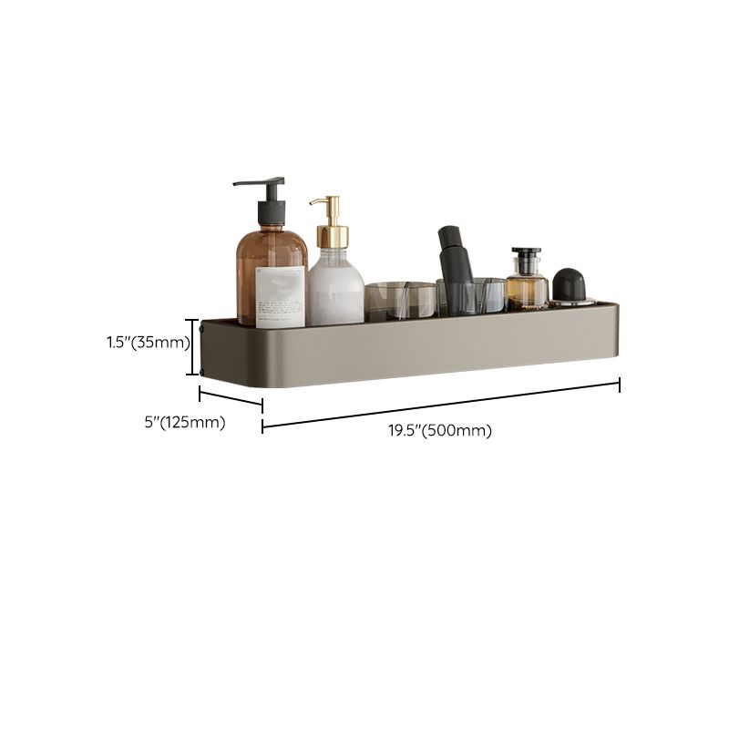 Conjunto de Accesorios de Baño de Aluminio Contemporáneo Estante de Baño Gris