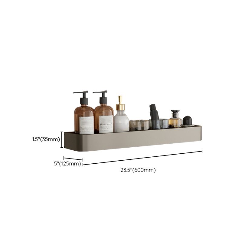 Conjunto de Accesorios de Baño de Aluminio Contemporáneo Estante de Baño Gris