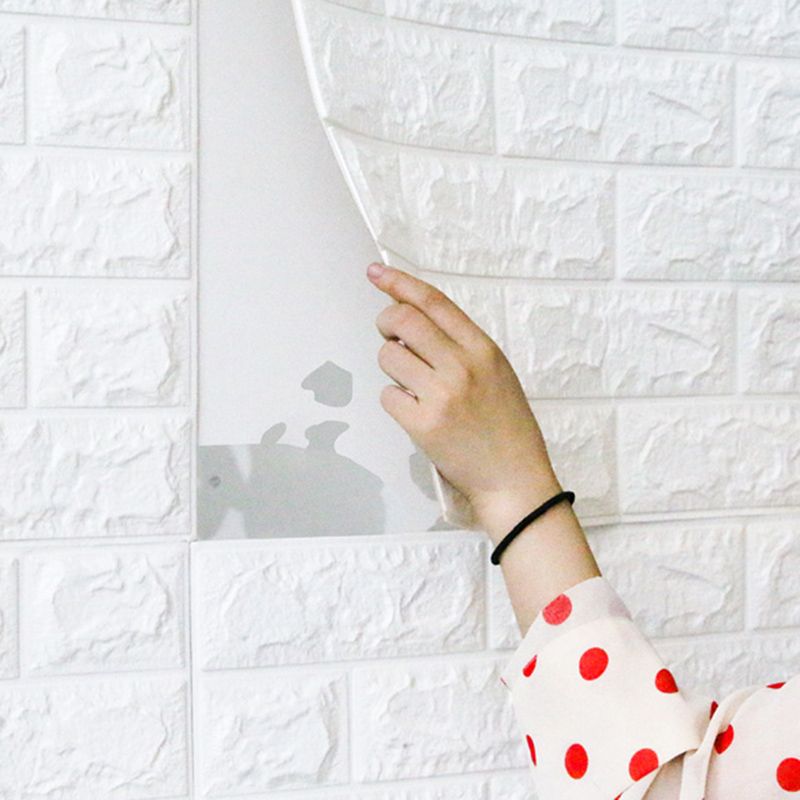 Lisslune | Panel de Pared de Ladrillo Sintético 3D, Espuma Autoadhesiva para Sala de Estar, Impermeable para Pared y Techo