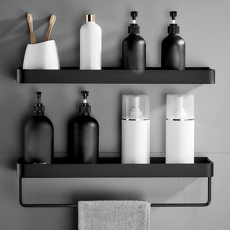 Estante de Baño de Acero Inoxidable Negro Mate