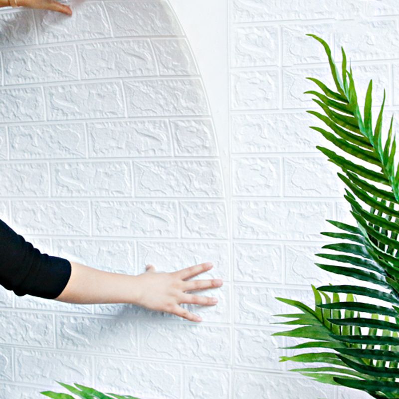 Lisslune | Panel de Pared de Ladrillo Sintético 3D, Espuma Autoadhesiva para Sala de Estar, Impermeable para Pared y Techo