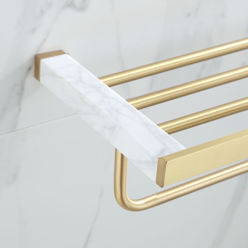 Juego de Accesorios de Baño en Latón Pulido Accesorios de Baño de Mármol