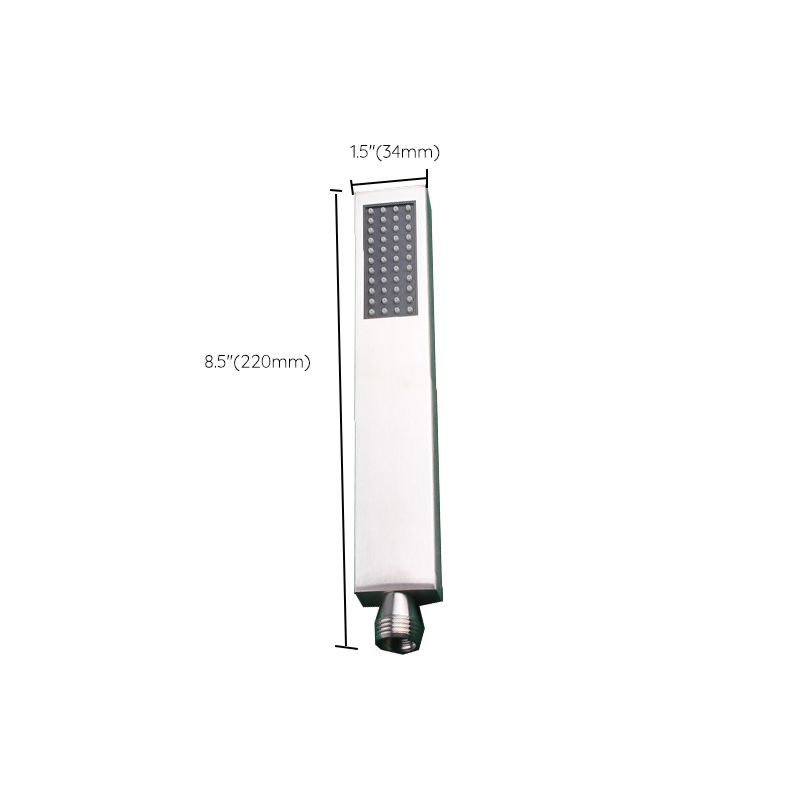 Cabezal de Ducha Rectangular Simple de Acero Inoxidable 304