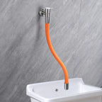 Grifo de baño contemporáneo montado en la pared con manijas de palanca de acero inoxidable