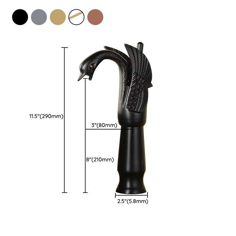 Lisslune | Grifo de lavabo de baño de latón completo con agua caliente y fría, grifo de lavabo de una sola manija