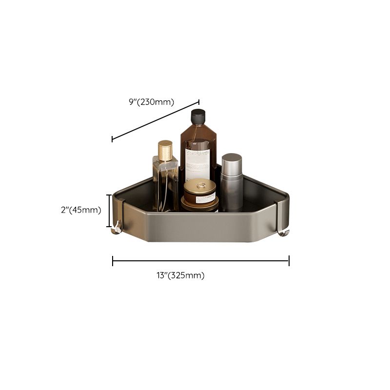 Conjunto de Accesorios de Baño de Aluminio Contemporáneo Estante de Baño Gris