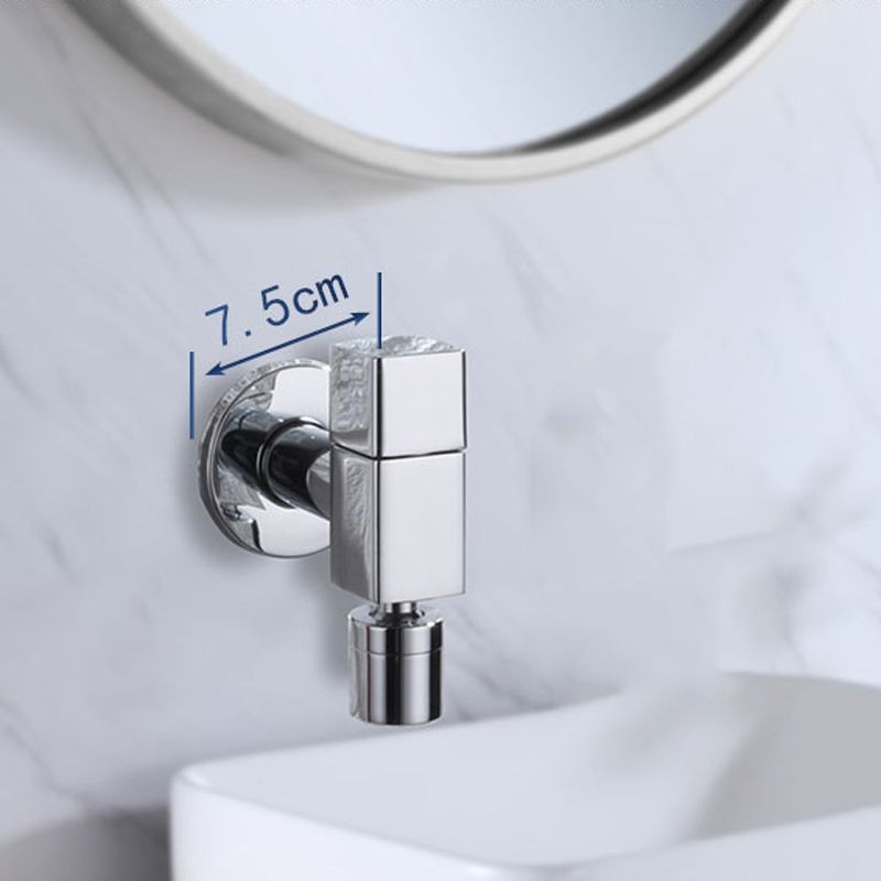 Grifo de baño contemporáneo montado en la pared con pomo de manija, grifo redondo de latón macizo