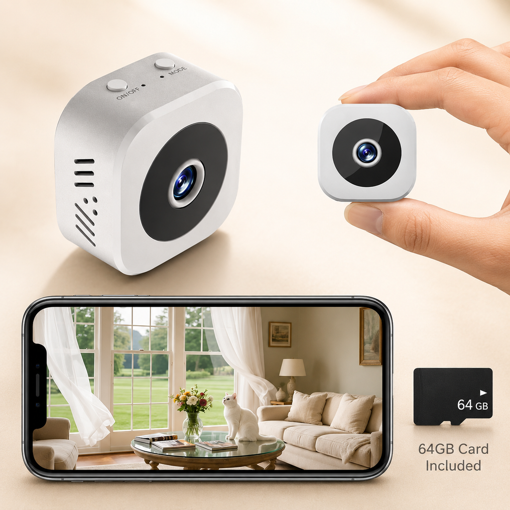 Cámara de vigilancia Wi-Fi con visión nocturna 1080P