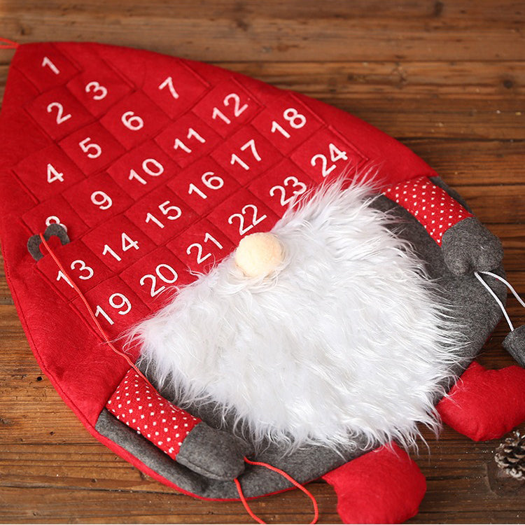 Cuenta Regresiva Para Navidad Colgante de Santa Calendario de Adviento