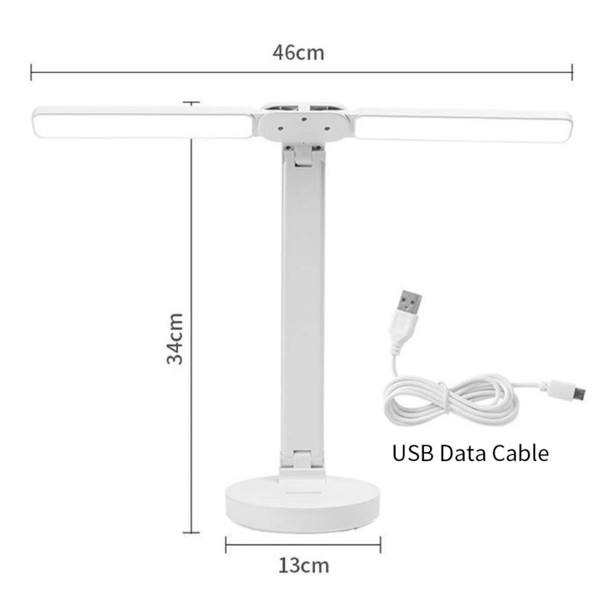 Lámpara de Lectura Ajustable - Recargable y Regulable con Mesa para Teléfono