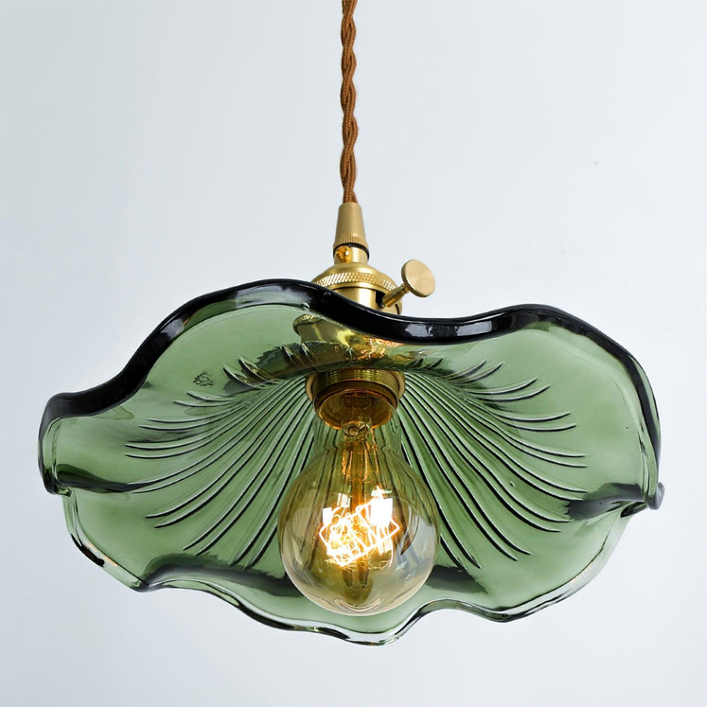 Lámpara colgante decorativa | Vidrio | Forma de flor