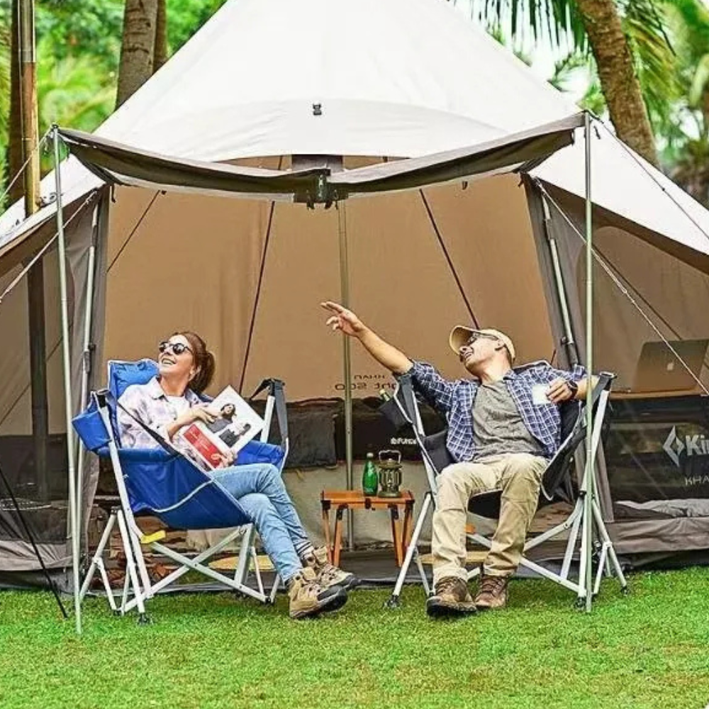 Silla de Camping Plegable Moderna Minimalista con Descansabrazos para Uso Exterior