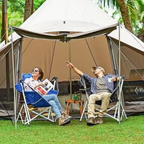Silla de Camping Plegable Moderna Minimalista con Descansabrazos para Uso Exterior