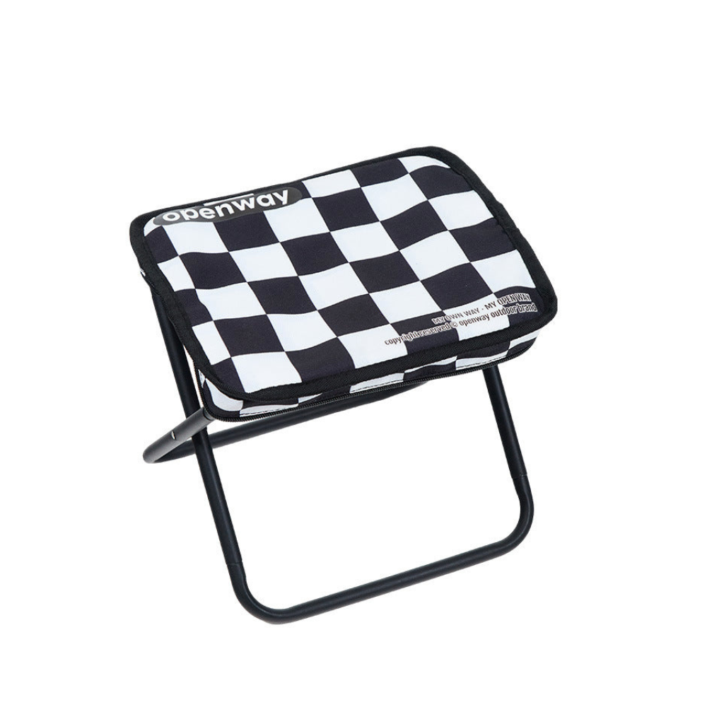 Taburete Plegable Compacto para Exterior - Acero Carbono de Alta Resistencia y Tela Oxford
