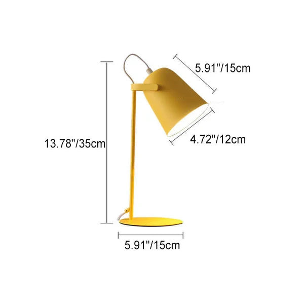 Nordic Macaron Color Creative Iron Bucket Design Light Table Lamp