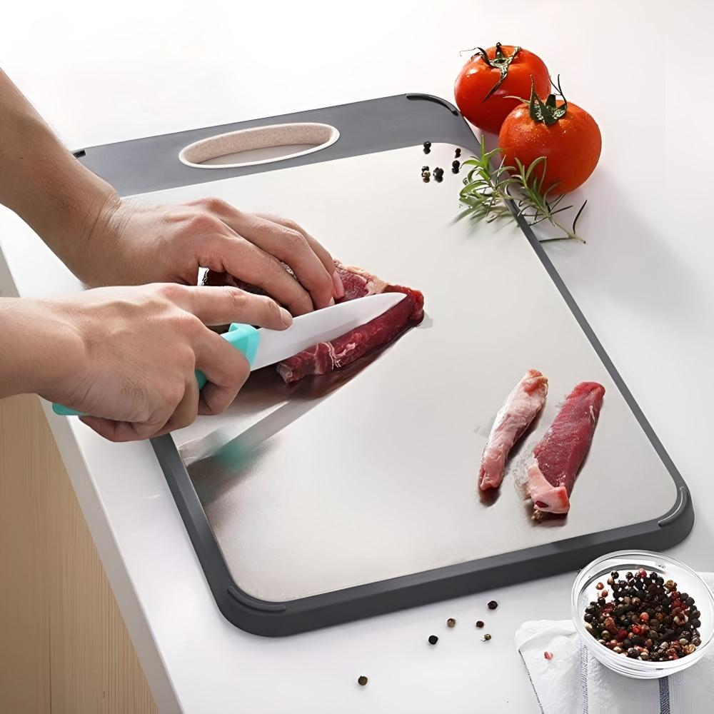Tabla de Cortar de Acero Inoxidable Reversible