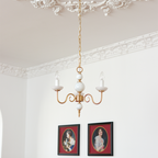 Marivelle | candelabro clásico con brazos dorados