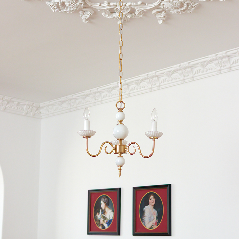 Marivelle | candelabro clásico con brazos dorados