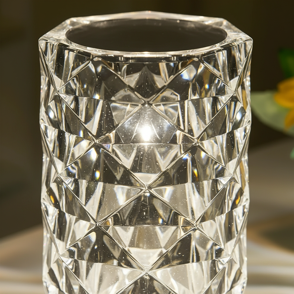 CrystalGlow | Lámpara de Mesa Inalámbrica con Control Táctil Dinámico y Opciones de Color