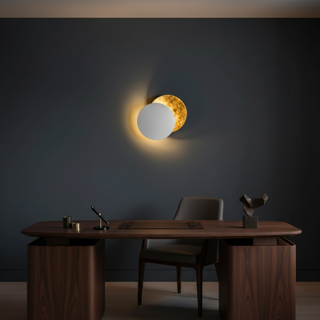 Aurelia Eclipse - Luz de Aplique LED Rotativa de 360° para Efectos Ambientales Elegantes