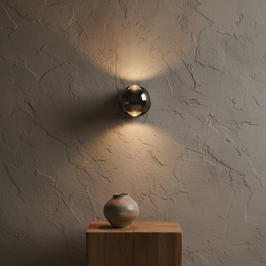 Luz de Pared Diabolo - Apliqué Escultural en Forma de Reloj de Arena con Iluminación de Doble Haz