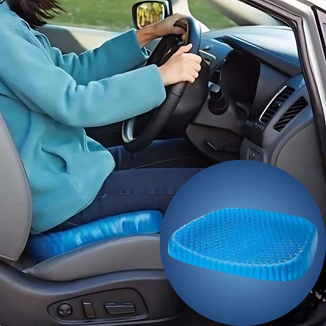 BowLift | Cojín de Asiento de Gel Ortopédico | Alivio de Presión, Dolor de Coccix y Soporte para la Parte Baja de la Espalda para Sillas de Oficina, Uso en Coche y Sillas de Ruedas