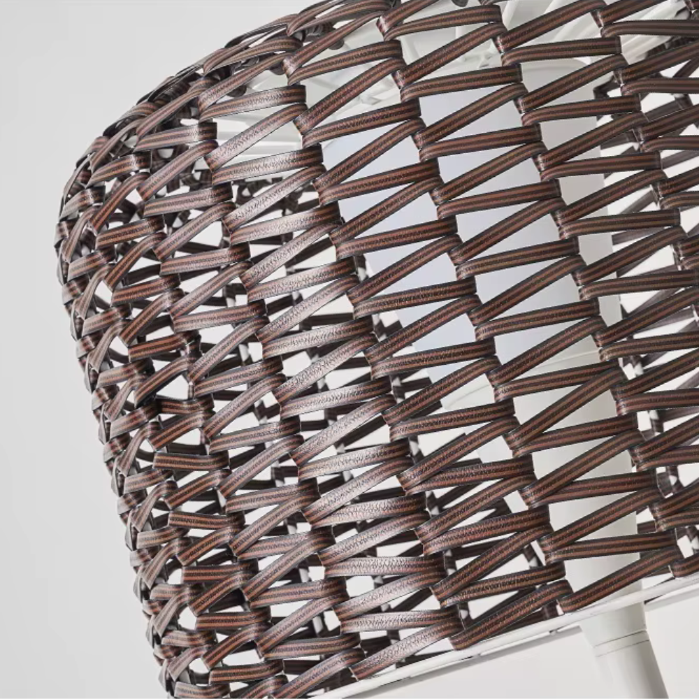 Lámpara de Suelo Solar Exterior Elegante | Luz de Jardín LED de Rattan Impermeable
